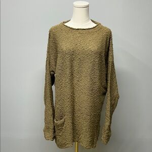 Flax by Jeanne Englehart Sweater S/M Lagenlook Oversized Knobby Indie Granola